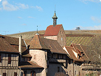 Typisches Städchen im Elsass dorf, frankreich, elsass