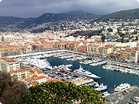 Der Yachthafen von Nizza schiffe, hafen, nizza, frankreich
