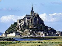 Das Kloster von Mont Saint-Michel insel, atlantik, kueste, kloster