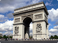 Der Arc de Triomphe paris, triumphbogen